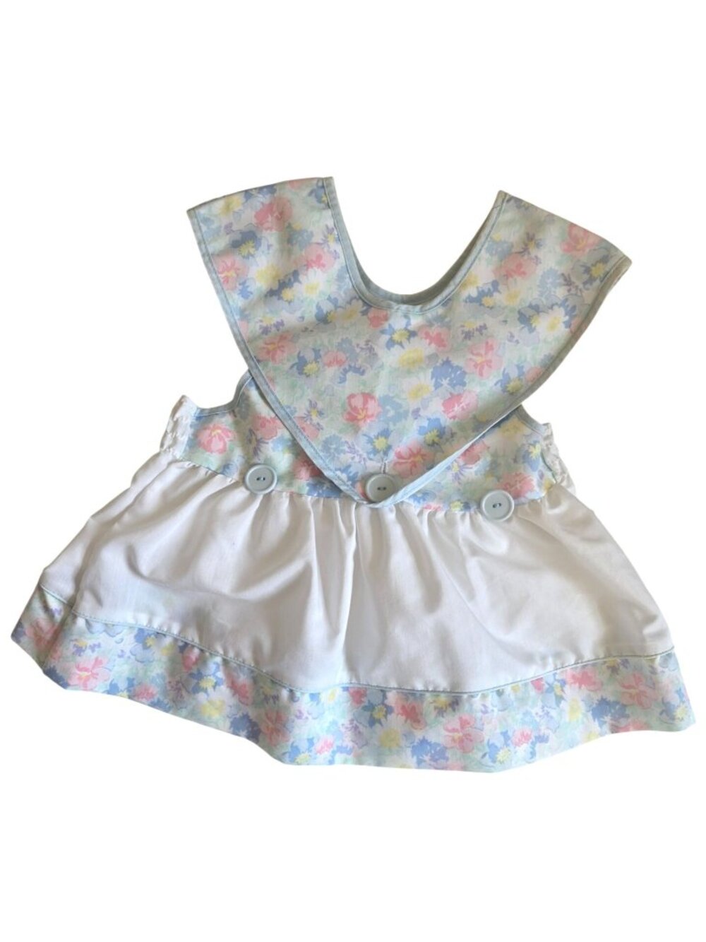 Vtg 80s Toddler Girls Strap Dress Floral Sundress Convertible 2T Made In USA